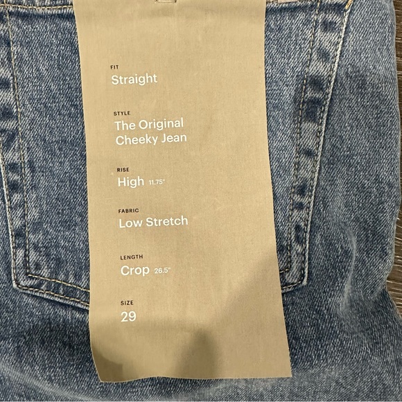 Everlane The Original’90s Cheeky High Rise Straight Leg Crop Jean Size 29 - Picture 4 of 14